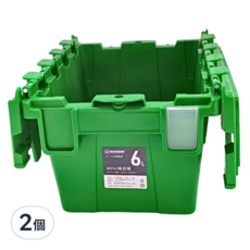 KEYWAY 聯府 BL06-4 MINI物流箱 6L, 綠色, 2個