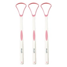 비즈온 생활필수품 혀 백태 설태 제거기 크리너 핑크, 10g, 3개