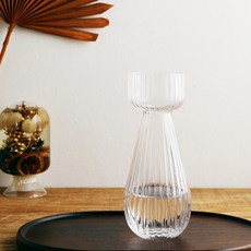 Samho Glass 喇叭長款條紋玻璃花瓶 SH18002, 單一顏色
