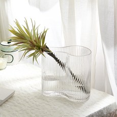 Samho Glass 波紋條紋玻璃花瓶 SH17022, 單一顏色