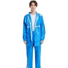 Blue Season 無縫雨衣上下套裝, 藍色