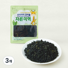 해맑은푸드 우리아이 건어물 자른미역, 3개, 120g