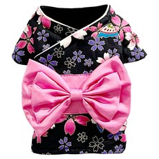 蝴蝶結和服外套 女 版偏大 14(4~6kg) 黑色 1件