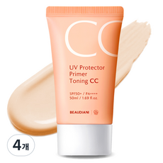뷰디아니 UV 프로텍터 프라이머 토닝 CC크림 SPF50+ PA++++, 50ml, 4개