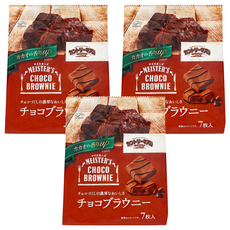 FUJIYA 不二家職人巧克力布朗尼, 7枚入, 77g, 3包