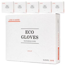 ECOmass Less is More 壓花衛生手套, 200入, 6個