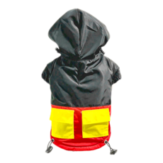 SassyDog 防潑水衝鋒拼色外套, 黑色, 1件