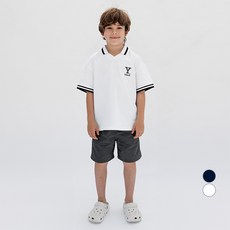 YALE KIDS 兒童透氣棉質針織開領短袖T恤 YJCCPSE23298