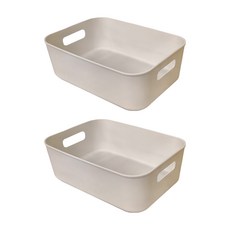 懶角落 整理收納籃, 小(20 x 9.6cm), 白色, 2個