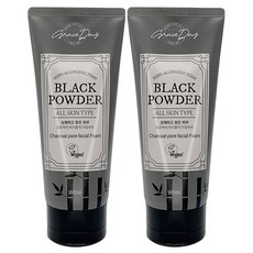 그레이스데이 블랙 파우더 차콜 모공케어 페이셜 클렌징 폼, 2개, 180ml