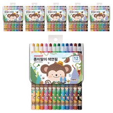 monizoo 伸縮式彩色鉛筆 藍色, 6個, 12色