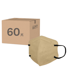 順易利 幼童3D立體口罩, 奶茶色, 30片, 2盒