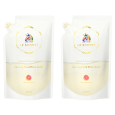 Lesome 高級泡沫洗手液補充裝 250ml, 葡萄柚香味, 2包