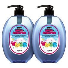 뷰카 주니어 마일드 아토 바스앤샴푸 베이비파우더향, 1.05L, 2개