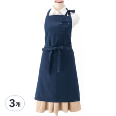 니토리 더블 리본 앞치마, 네이비, 3개