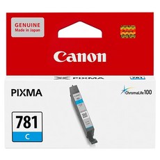 Canon 佳能 CLI-781 原廠正品墨水匣 台灣地區專用, 藍色, 1個