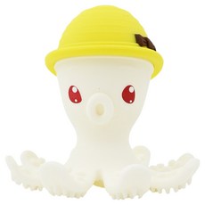 mombella 樂咬咬章魚固齒器，食品級矽膠，可咬可玩，多種造型玩法, 單件, 黃色, 1個