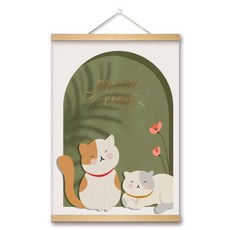 인아트 벽꾸미기 패브릭 포스터 원목테두리, 16번
