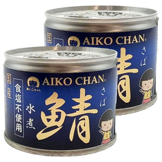 AIKO CHAN 伊藤食品 無鹽水煮鯖魚罐, 2罐, 190g