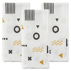 KU.KU. 酷咕鴨 KUKU PLUS 紗布手帕 3入 100%純棉, 30 x 30cm, 純真之瞳