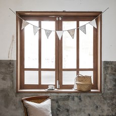 하우밍 모노 삼각플래그 가랜드 6p, 혼합 색상