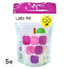 Lab52 齒妍堂 無糖QQ糖, 葡萄, 87.5g, 5包