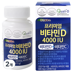 휴먼살루스 프리미엄 비타민D3 4000IU 비타민C 복합 영양제, 2개, 72g