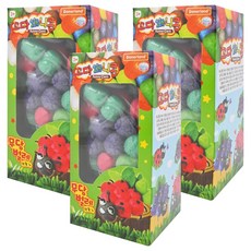 Donerland 魔法迷你玉米黏土 - 瓢蟲, 天然澱粉食用色素, 安全無毒, 培養想像力, 手部精細動作, 3組