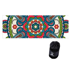 Savina 防滑圖案瑜珈墊巾, 蓮花神, 1個