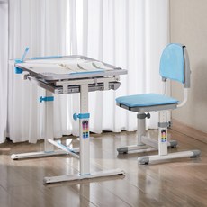 루나랩키즈 어린이 꾸러기 책상 + 의자 세트, 블루