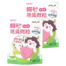 超凝小姐 貓砂益生菌除臭微粒 15包*2袋 晨曦森林, 10g