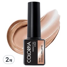 Colorpia 一步式糖漿凝膠指甲油, 2個, S070 巧克力拿鐵, 6g