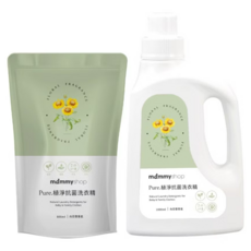 mammyshop 媽咪小站 植淨抗菌洗衣精 + 補充包, 1.8L, 1組