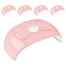 54W 蝴蝶結凝膠美甲燈, 粉紅色, 5個