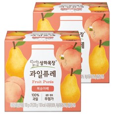 상하목장 과일퓨레, 복숭아배, 200g, 2개
