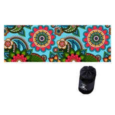 Savina 防滑圖案瑜珈墊巾, 強烈野花, 1個