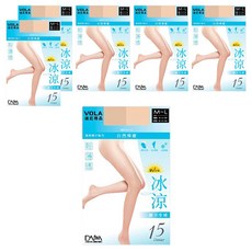 VOLA 維菈襪品 涼感腰下透膚絲襪 UV-out技術 腰下全透 15丹輕薄