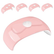 54W 蝴蝶結凝膠美甲燈, 粉紅色, 6個