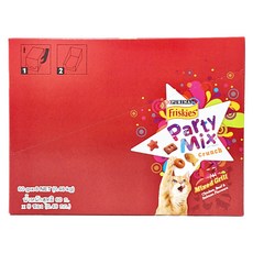 Friskies 喜躍 Party Mix 香酥餅 60g/包, 海洋鮮味, 炙燒烤肉, 經典原味, 雞肉派對, 繽紛起司, 480g, 1盒