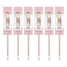 farcent 花仙子 驅塵氏 輕巧平板拖把 玫瑰金, 6支