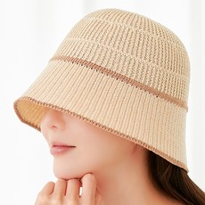 노이드비 여성용 예쁜 투톤 라인 버킷햇