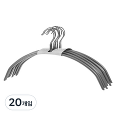 comet 圓弧形防滑衣架 42.5*20cm, 灰色, 20入