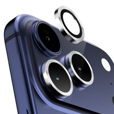 구스페리 메탈링 개별렌즈 휴대폰 카메라 강화유리 보호필름 세트 실버, 1세트