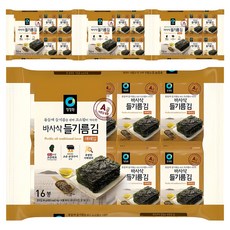 청정원 들기름 바사삭김, 64g, 4개