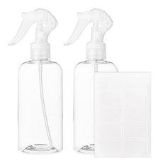 comet 噴霧分裝瓶 300ml 附標籤貼紙, 透明色, 2個