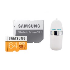 삼성전자 마이크로SD EVO MP64GB + SD어댑터 + USB리더기, 64GB, 1개