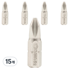 사타 6.3mm 육각 비트 25mm 십자형 1 59222, 15개