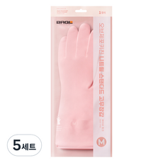 BRICKGLO 不易撕裂的丁腈橡膠手套, 3套, 小(S), 寶寶粉