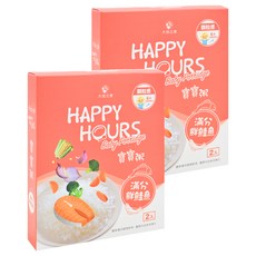 HAPPY HOURS 寶寶粥 - 6個月以上嬰幼兒適用 無添加人工香料、調味料、防腐劑, 滿分鮮鮭魚, 300g, 2盒