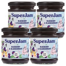 슈퍼잼 블루베리 앤 블랙커런트잼, 212g, 4개